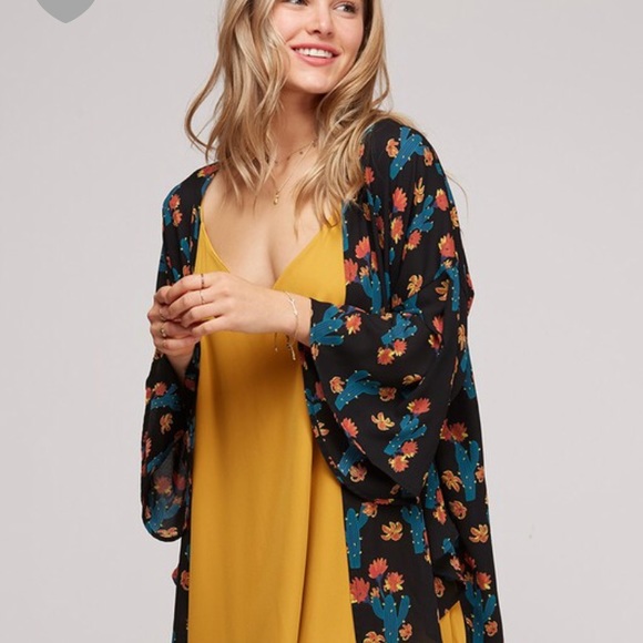 LARGE (runs big) Cactus kimono - Picture 3 of 7